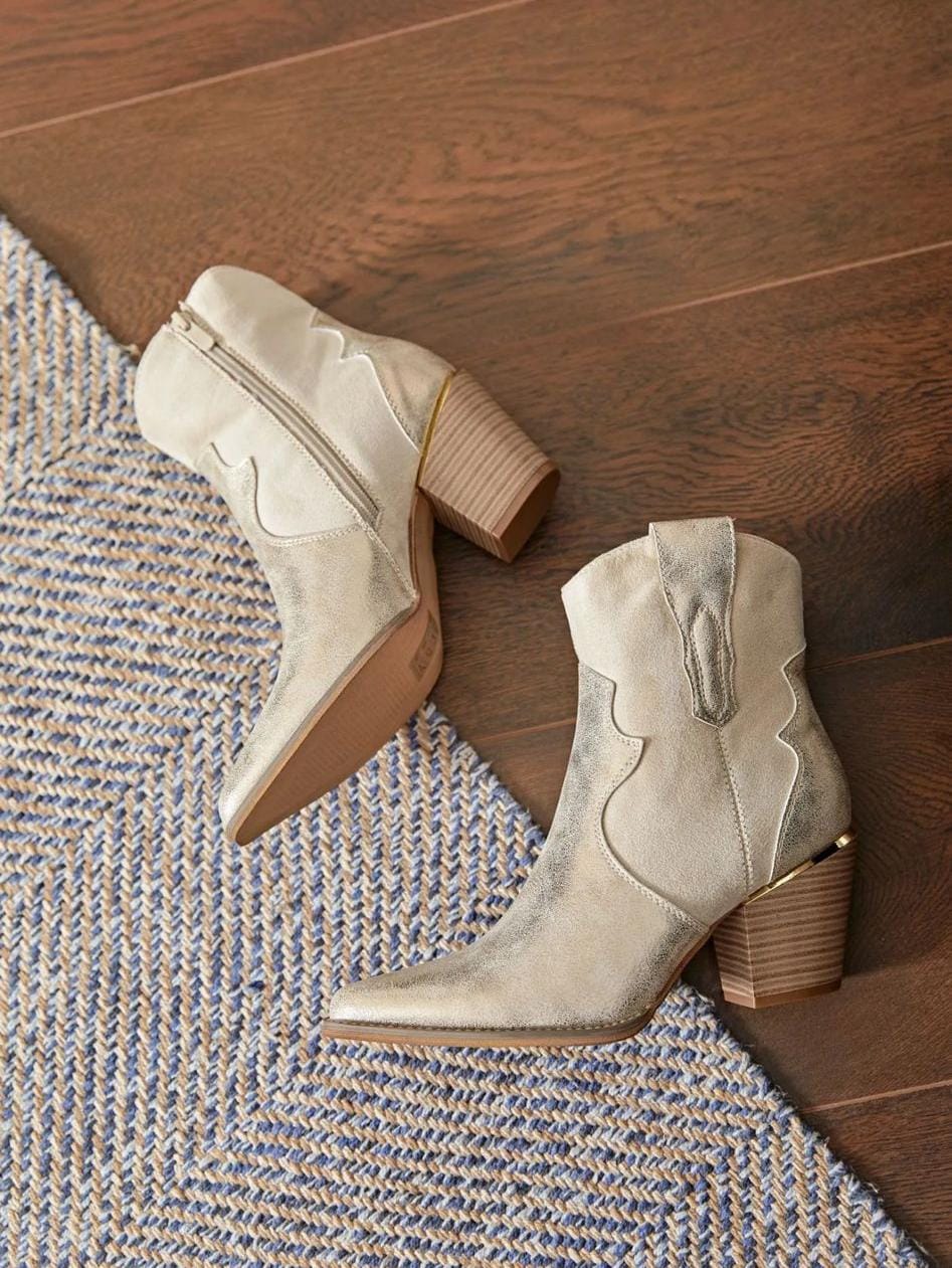 ERYNN PARIS Short Western Boot Gold