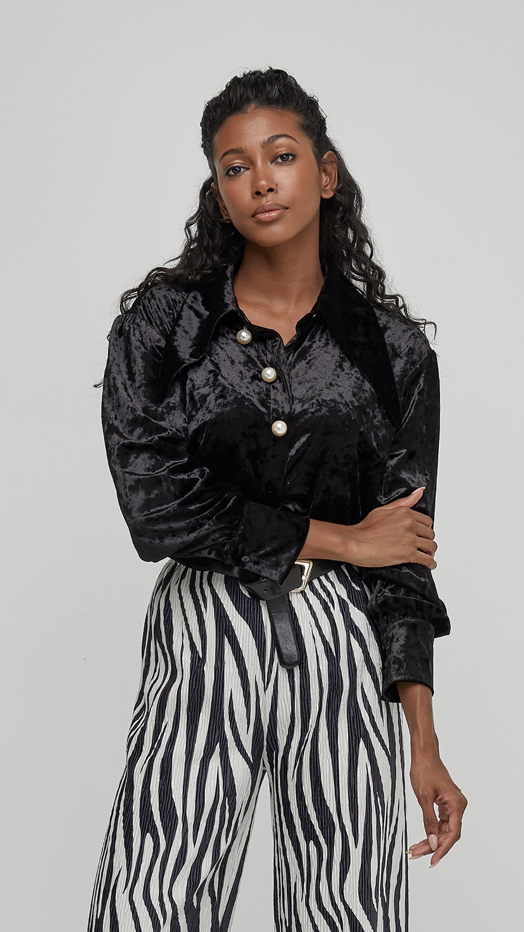 UCHUU 609 Velvet Shirt