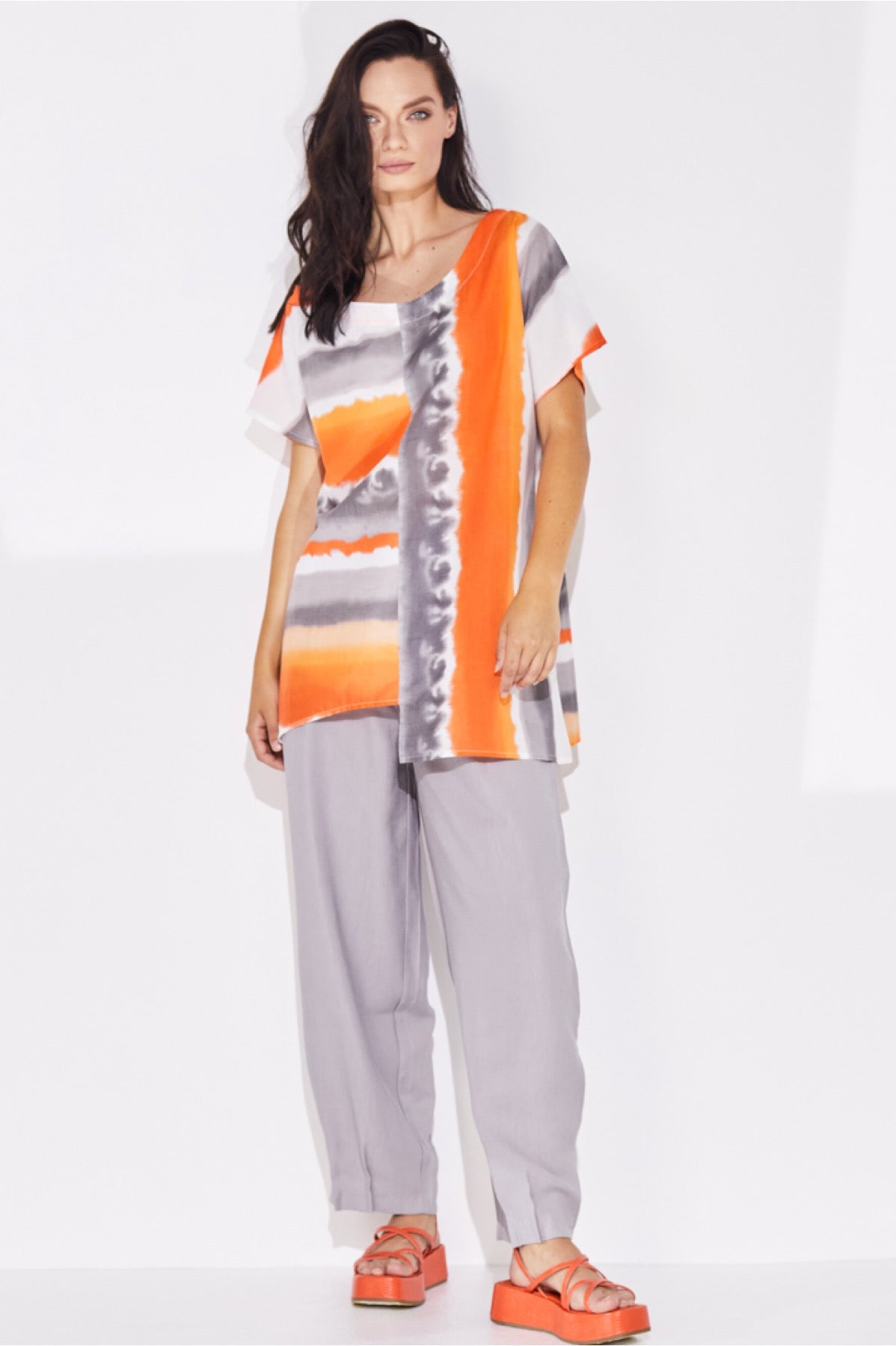 NAYA NAS24255 Stripe Flare Top