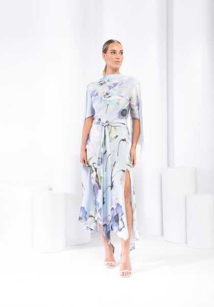 Kevan Jon Como Knee Floral Satin