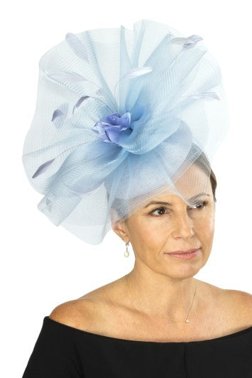 Snoxell & Gwyther 1107 silver  feather fascinator