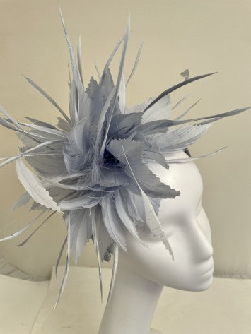 Snoxell & Gwyther 1107 powder blue feather fascinator