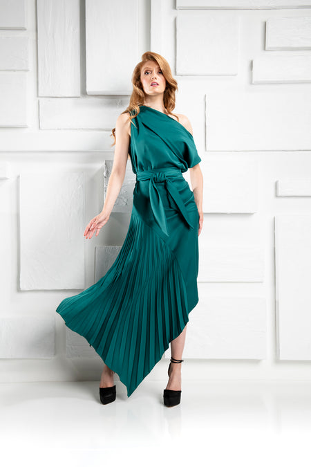 KEVAN JON KYOTO FLO PINK DELAUNEY SCUBA KNEE LENGTH DRESS
