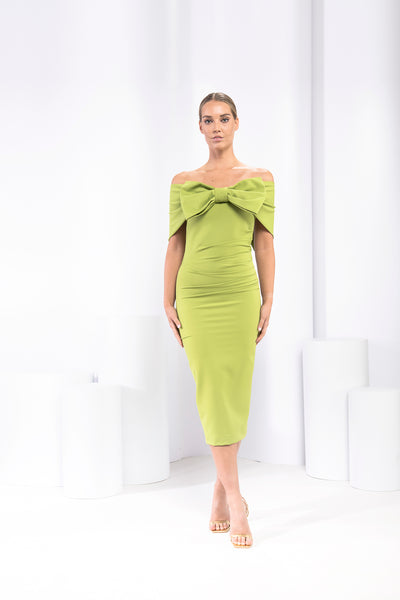 Kevan Jon Boo Bow Knee dress Navy