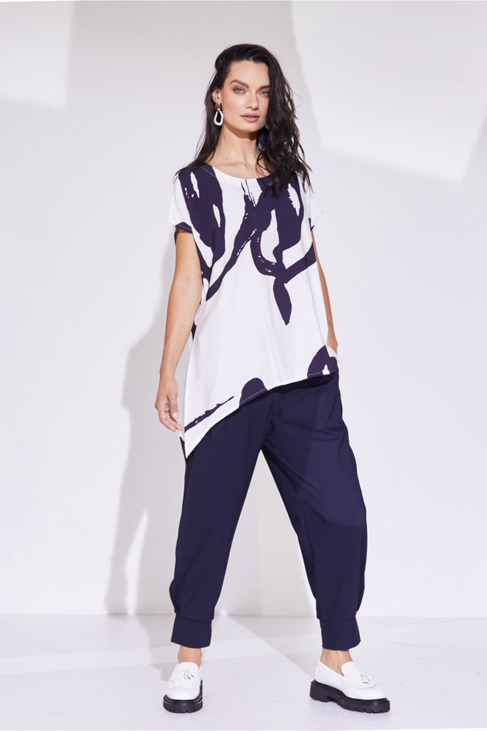 Naya NAS23101 Navy Tuck Trousers