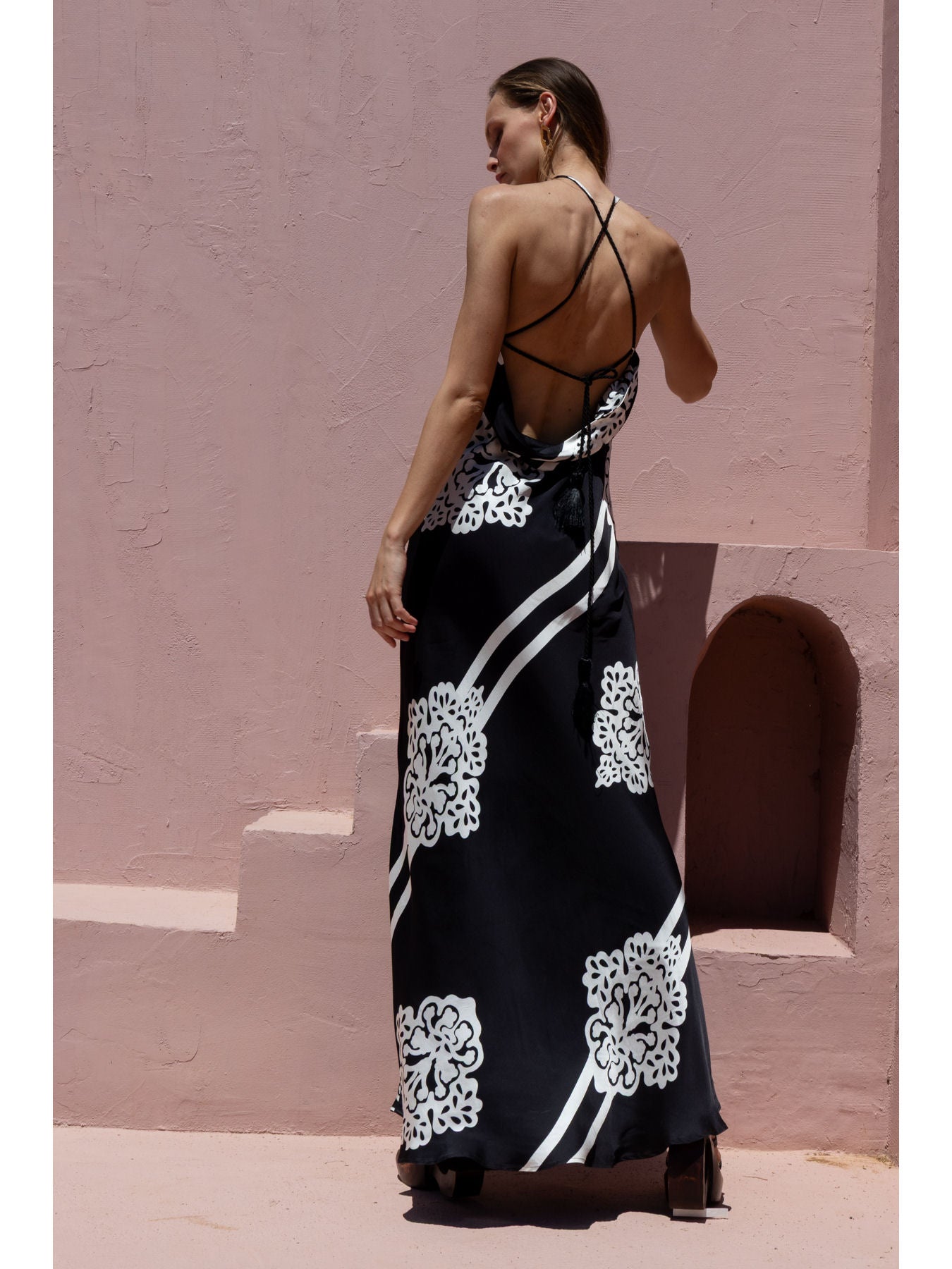 NEMA Resortwear 15107N219 Dress black, white print