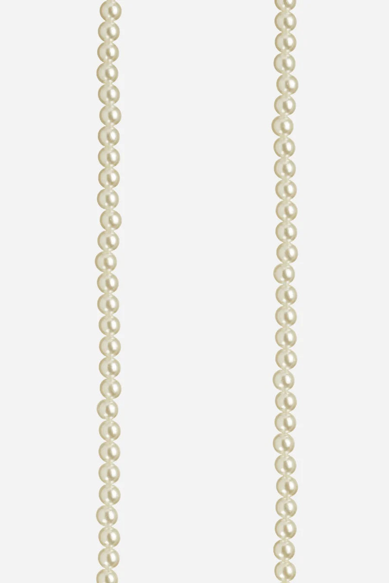 AGATHE Phone Chain White Pearl