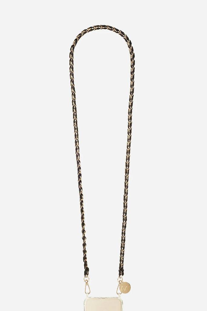 LOU Phone Chain Black and Gold