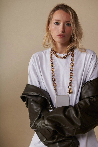 Cassy Phone Chain Brown