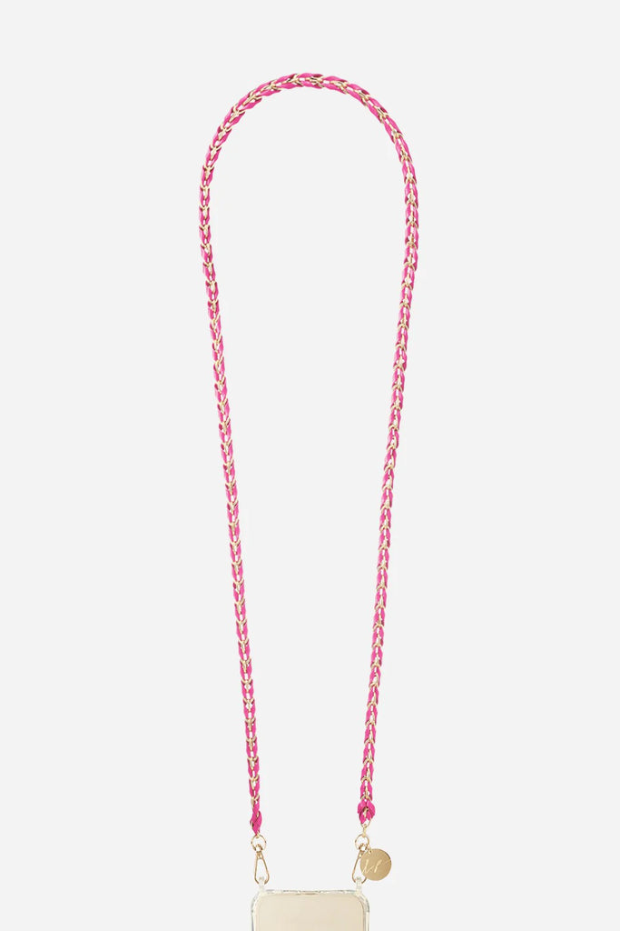LOU Phone Chain Pink and Gold