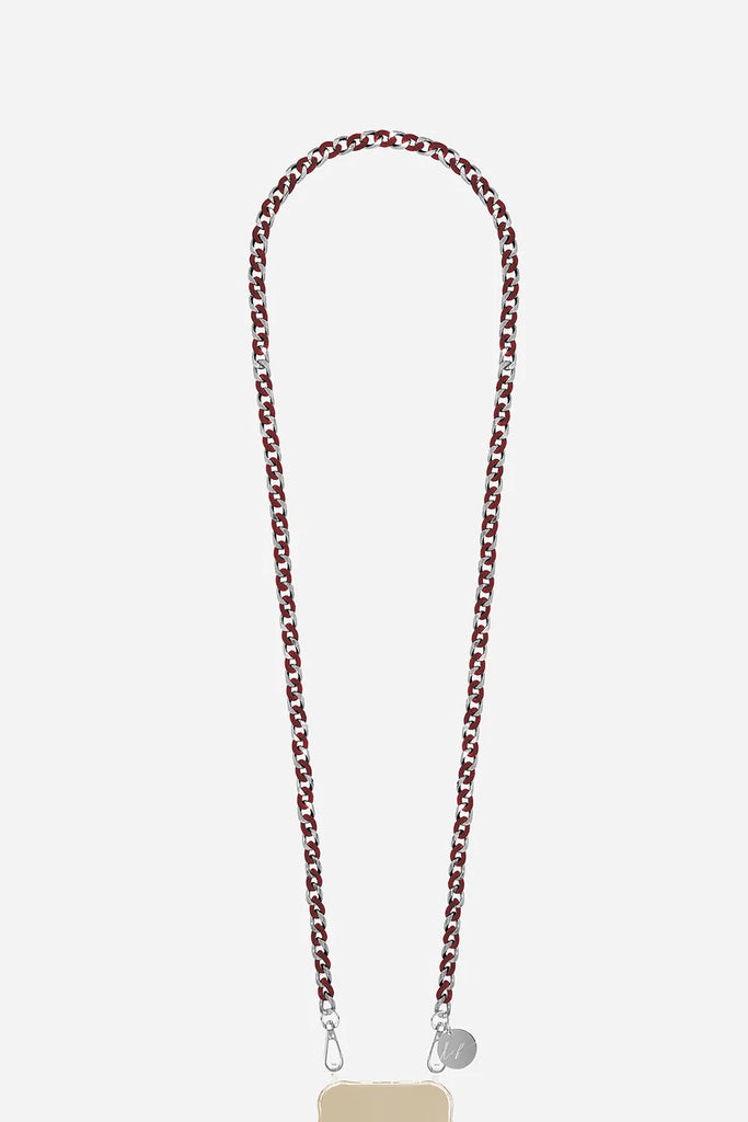 SONA Phone Chain Red and Silver
