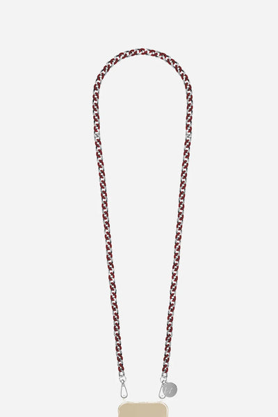 SONA Phone Chain Red and Silver