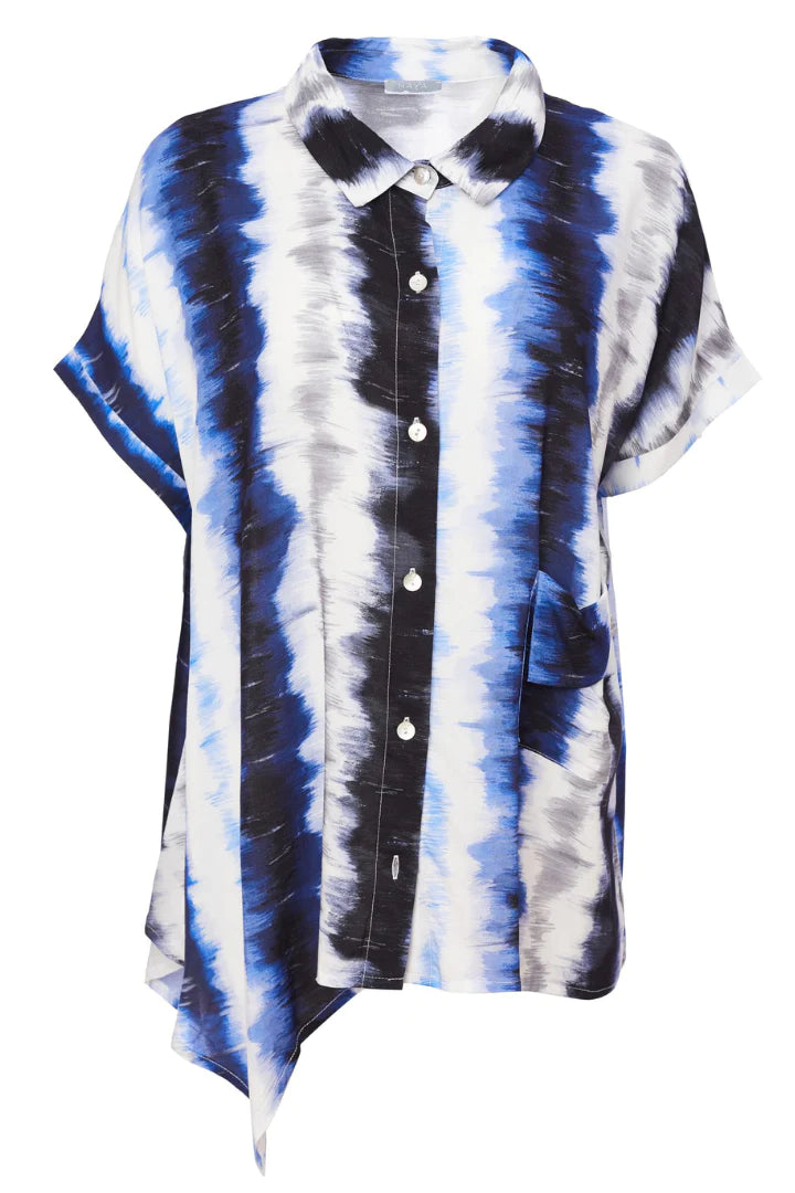 NAYA NAS24140 Navy print Shirt