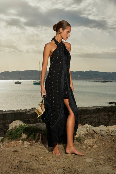 Sundress CAPRI DRESS Gold PalmTrees