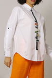 BIZE 823 Asymmetric Poplin Shirt