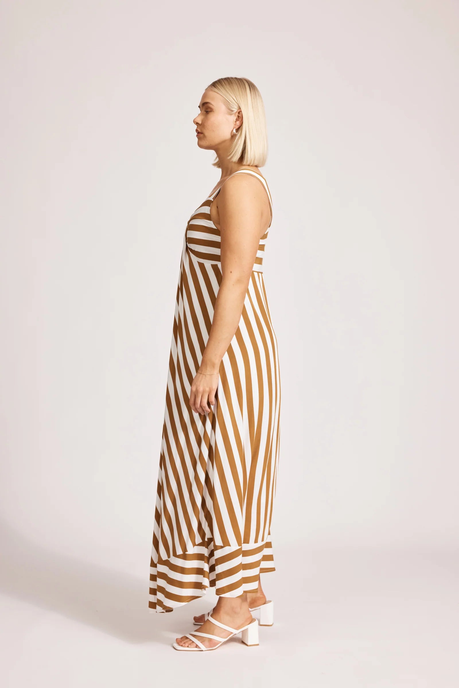 Eb & Ive TREVILLE STRIPE TANK MAXI DRESS - CARAMEL