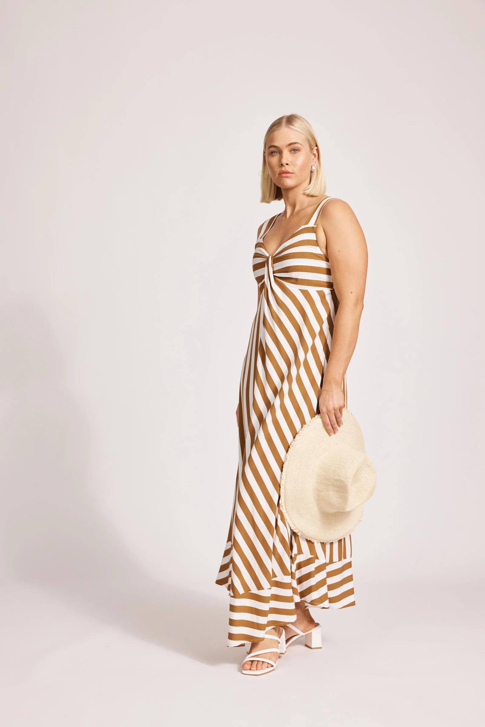 Eb & Ive TREVILLE STRIPE TANK MAXI DRESS - CARAMEL