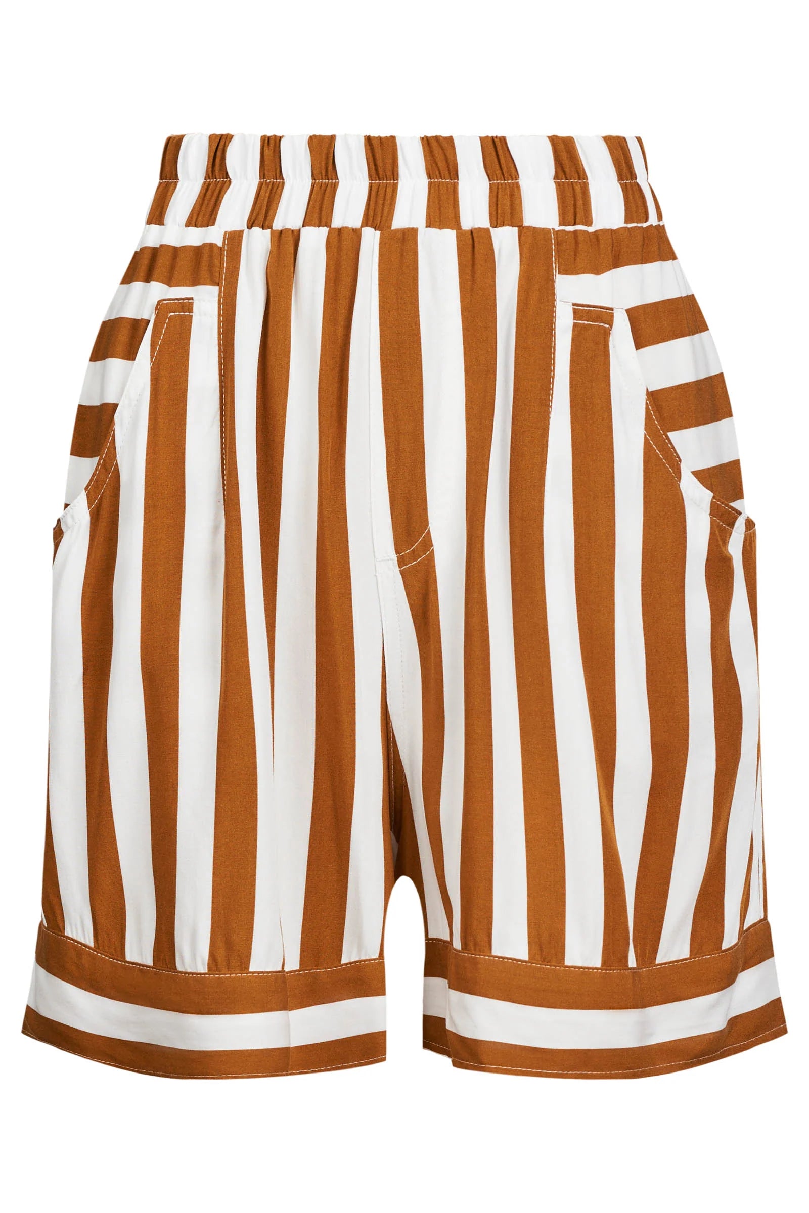 Eb & Ive TREVILLE STRIPE SHORT - CARAMEL
