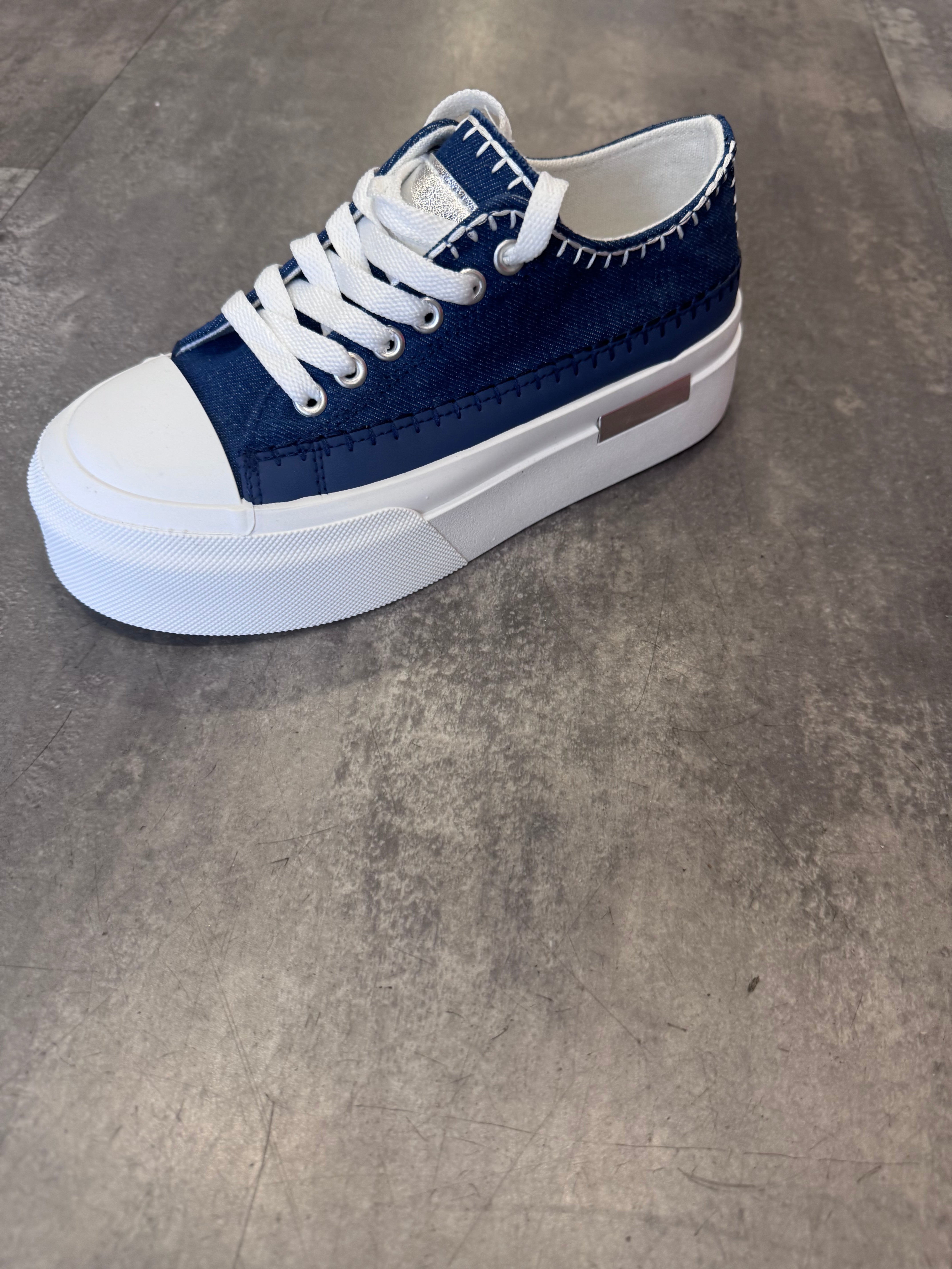 Jean platform plimsole