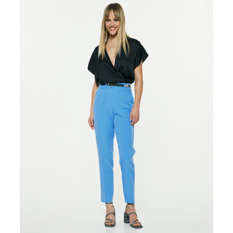 ACCESS FASHION Wrap Blouse Black