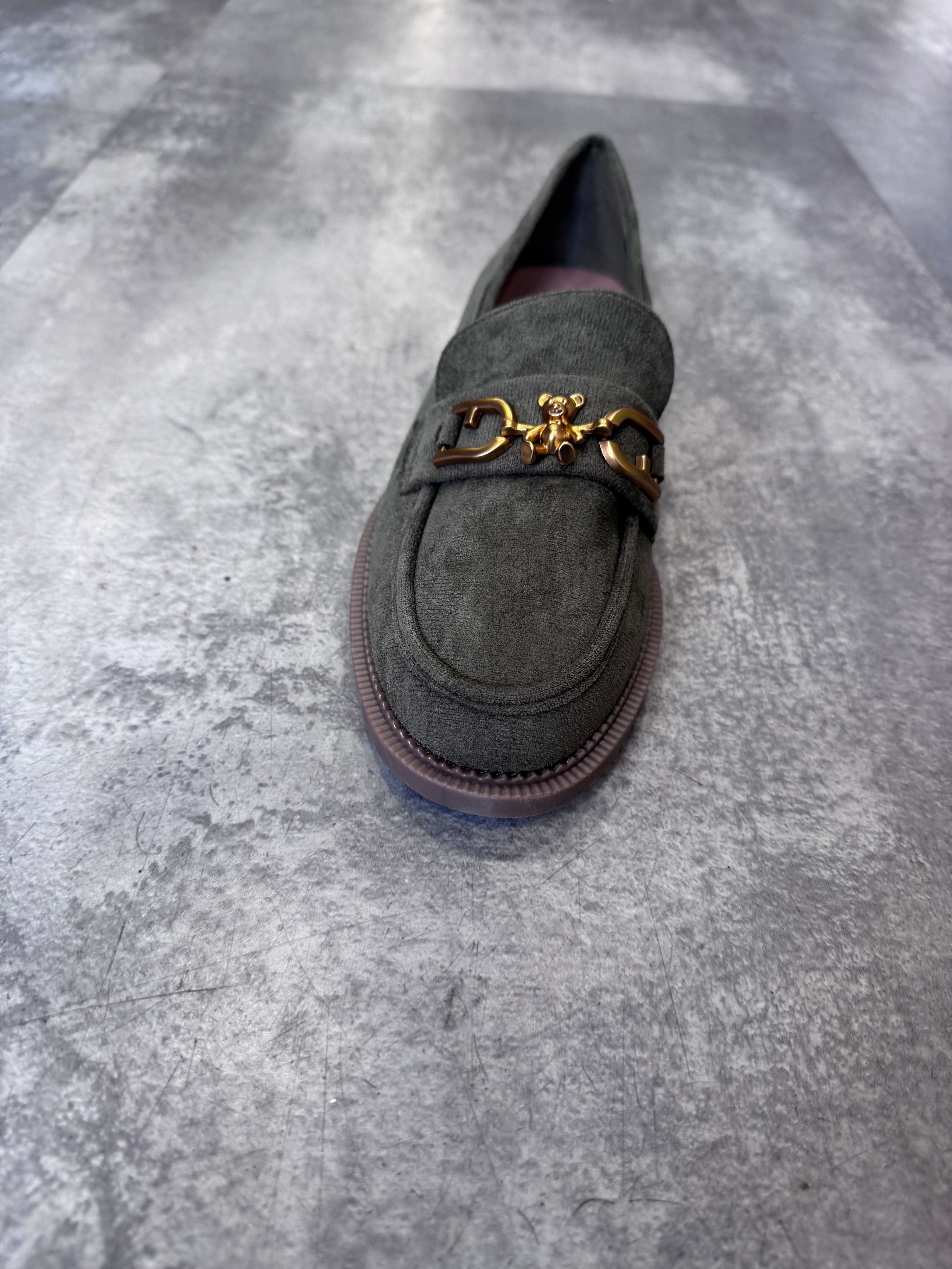 Kate khaki green loafer