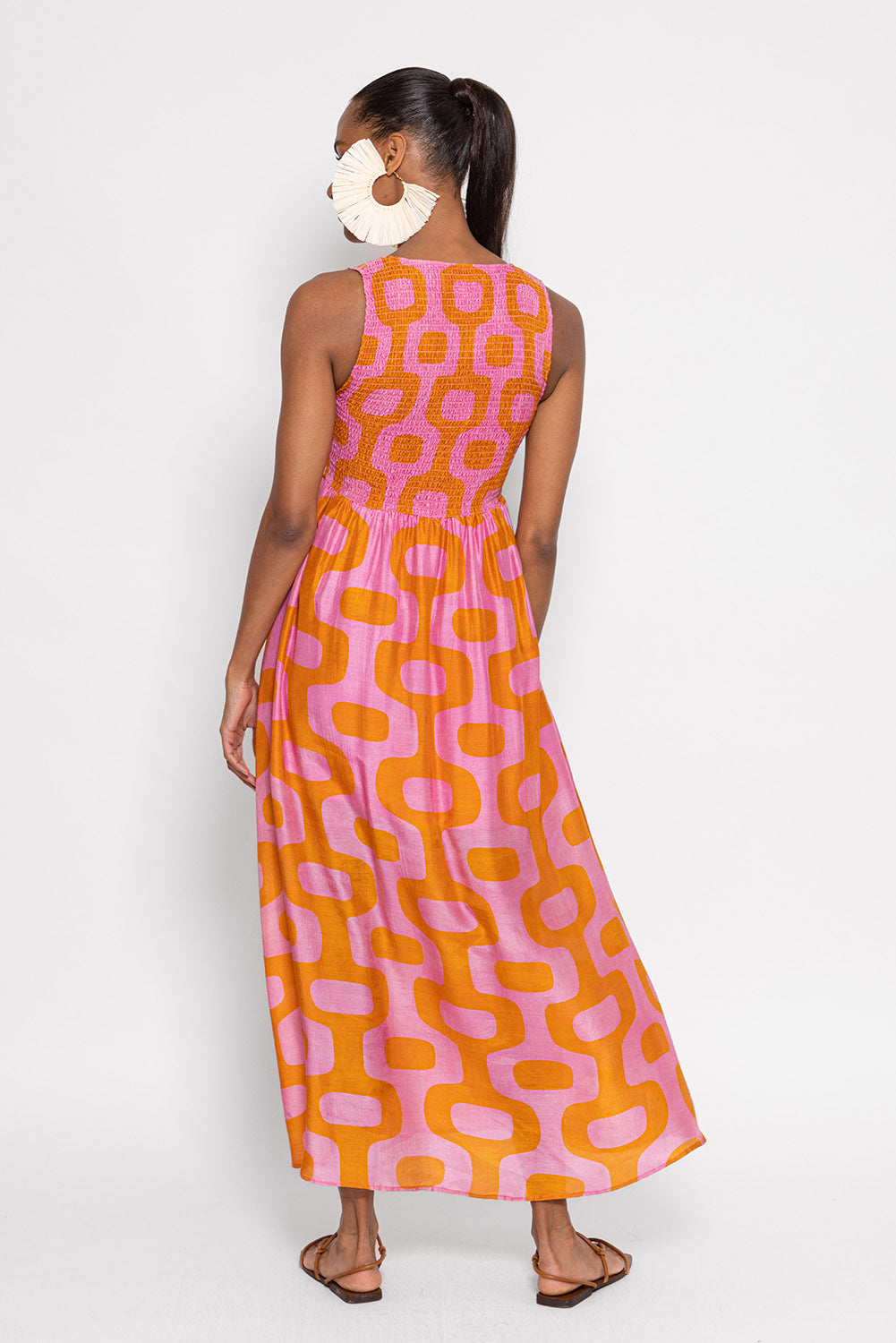 SUNDRESS LAURE LIMA pink and orange
