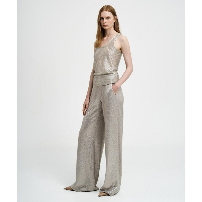 ACCESS FASHION Sleeveless Metallic Top