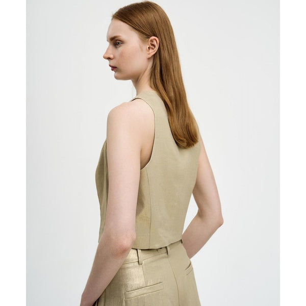 ACCESS FASHION Metallic-effect vest top