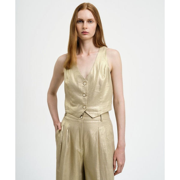 ACCESS FASHION Metallic-effect vest top