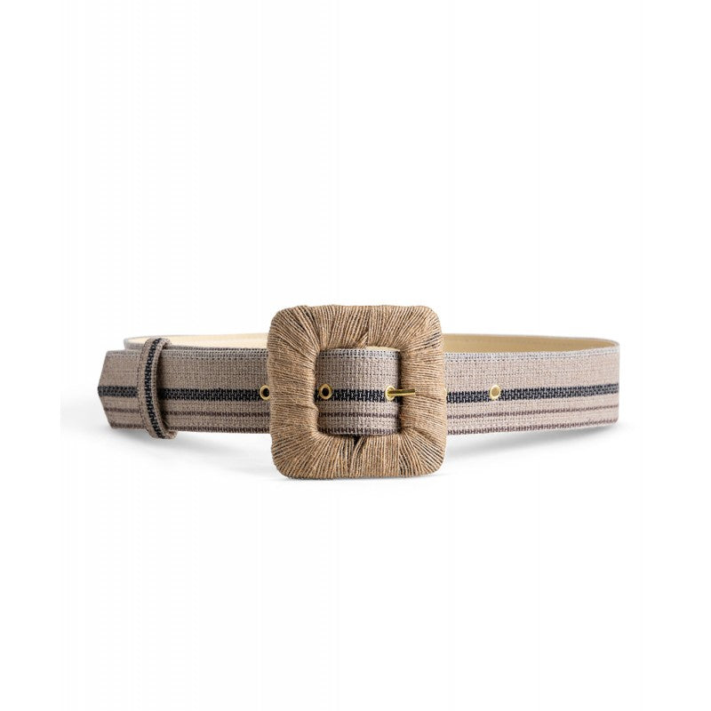 ACCESS FASHION Striped straw belt