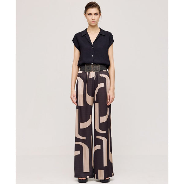 ACCESS FASHION Printed pant with an elasticated waistband