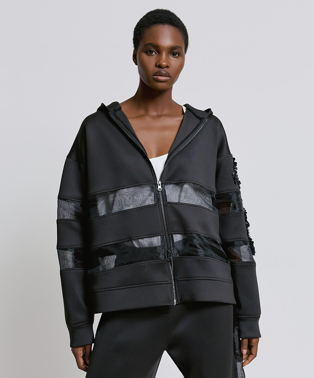 Access Fashion 1049 Womans hooded zip jacket