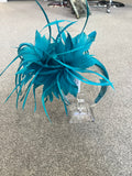 Snoxell & Gwyther 1107 Teal feather fascinator