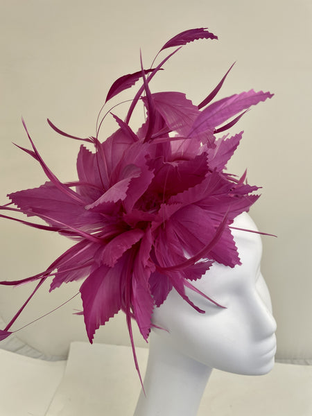 Snoxell & Gwyther 1107 silver  feather fascinator