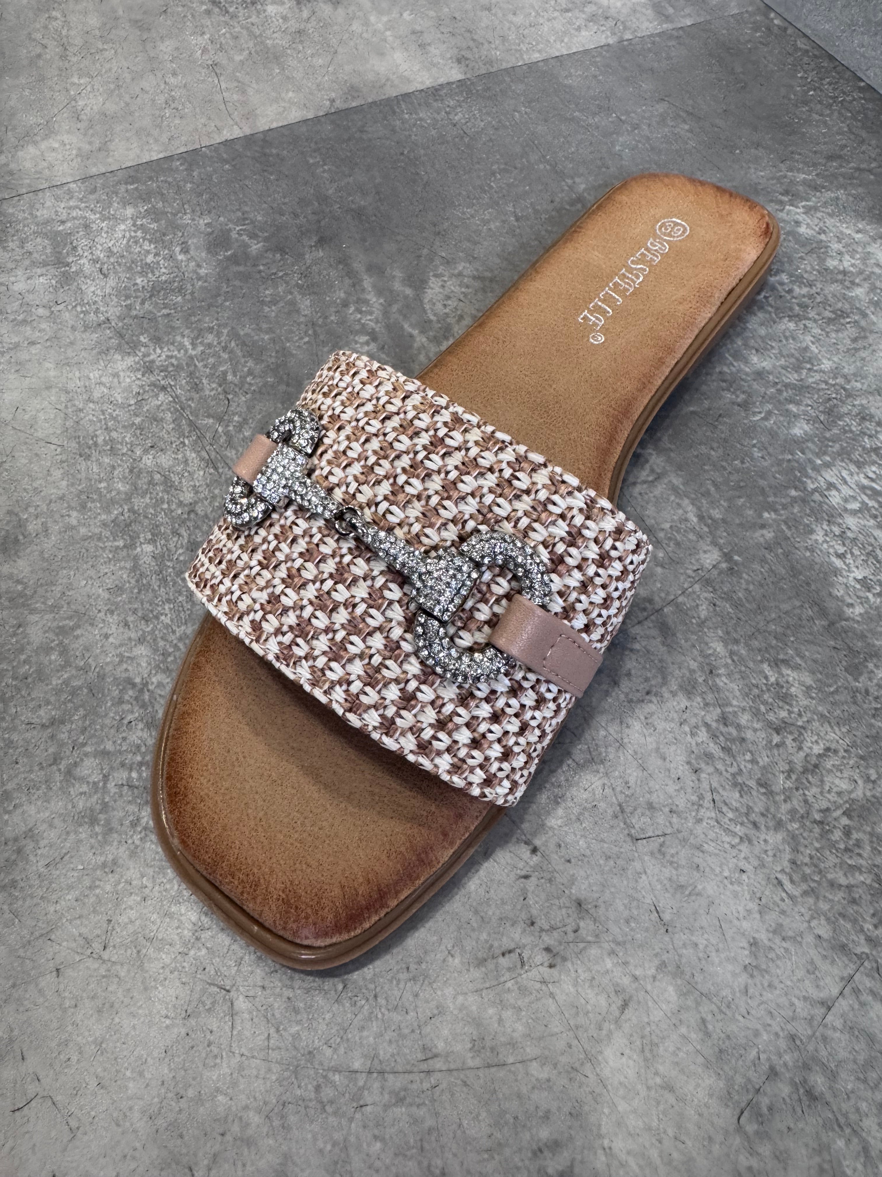 Estelle woven slip on sandal