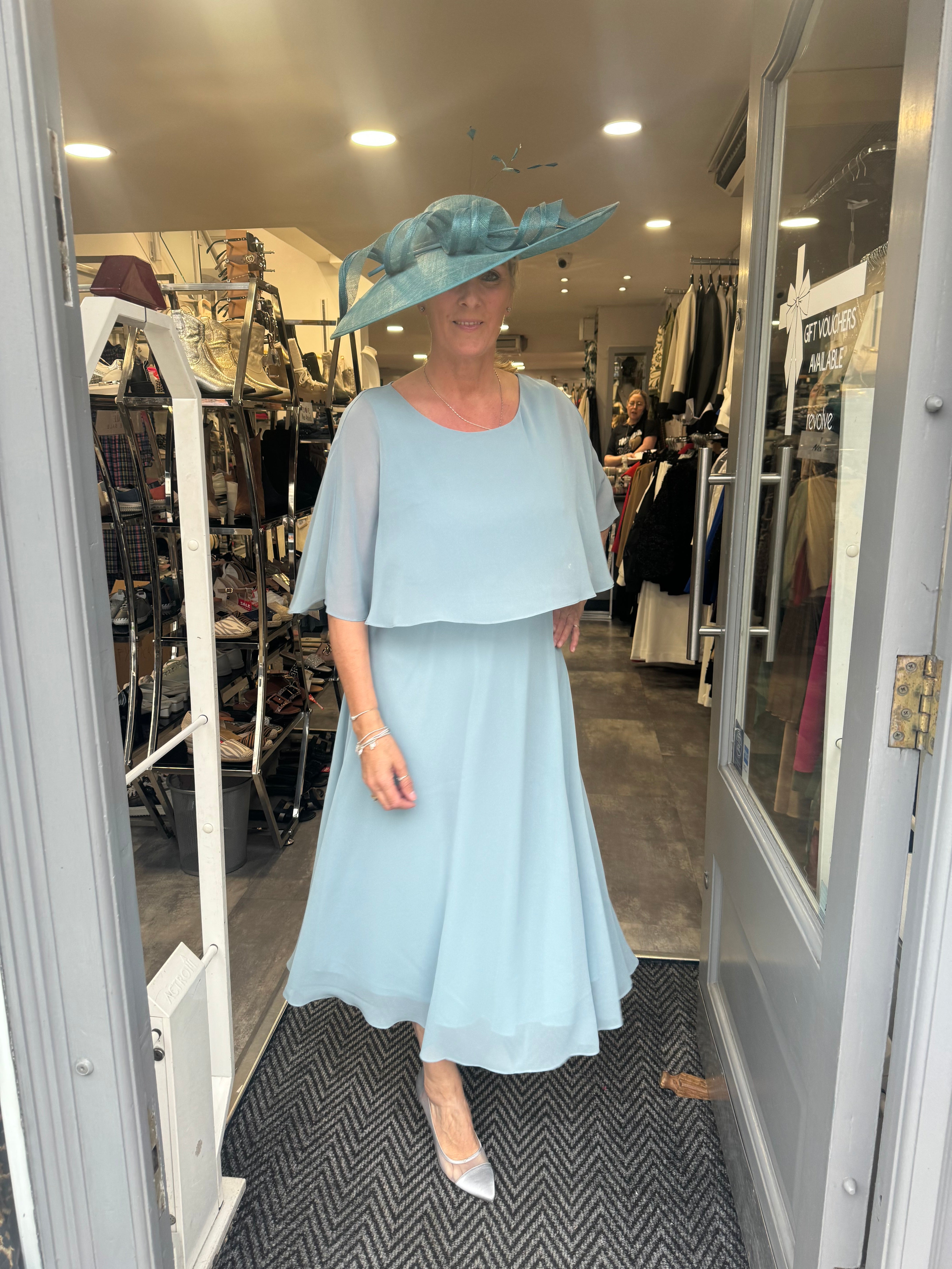 Lizabella 2984 chiffon dress Sage