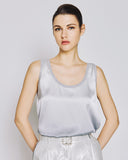 ACCESS FASHION Satin top with ribbed details