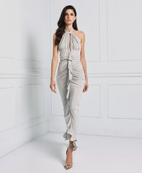 ACCESS FASHION halter neck with ruffle