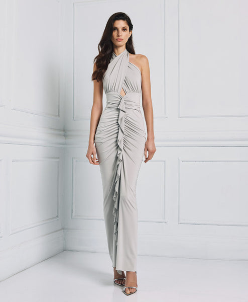 ACCESS FASHION halter neck with ruffle