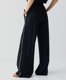 ACCESS FASHION Pants with two-toned details
