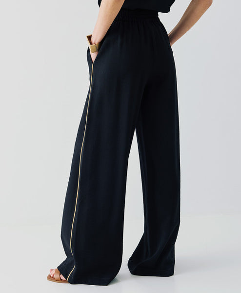 ACCESS FASHION Pants with two-toned details