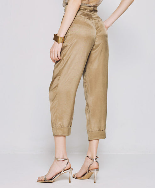 ACCESS FASHION Slouchy pants with turn-up hemlines