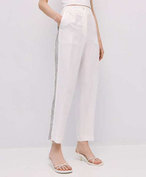 ACCESS FASHION blazer and jogger with sequin Offwhite