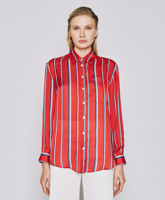 ACCESS FASHION Satin striped shirt