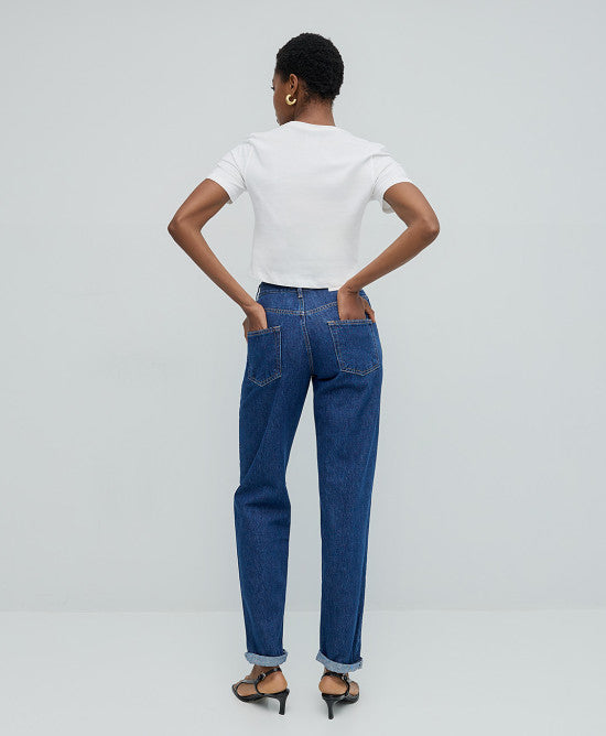 Access fashion straight leg denim pant