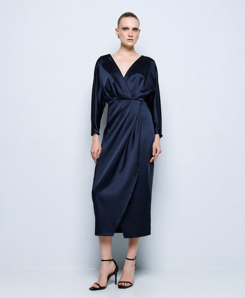 ACCESS FASHION Satin wrap dress 3329