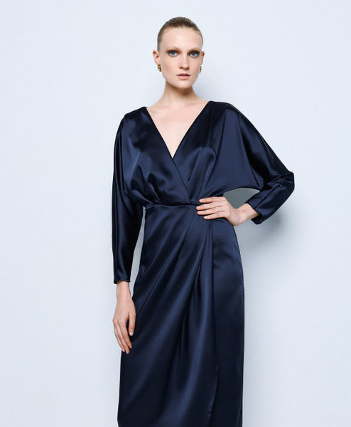 ACCESS FASHION Satin wrap dress 3329