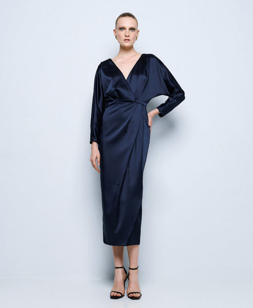 ACCESS FASHION Satin wrap dress 3329