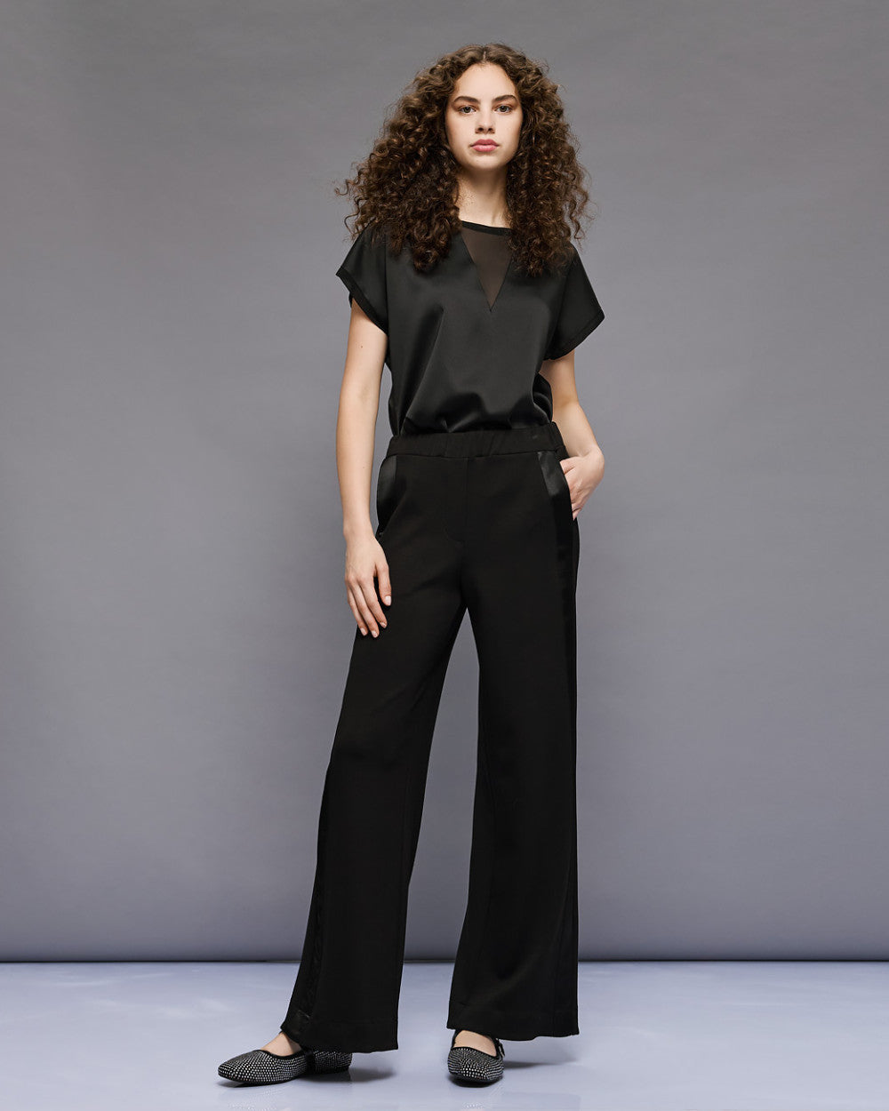 Access Fashion 5064 Pants with satin side details