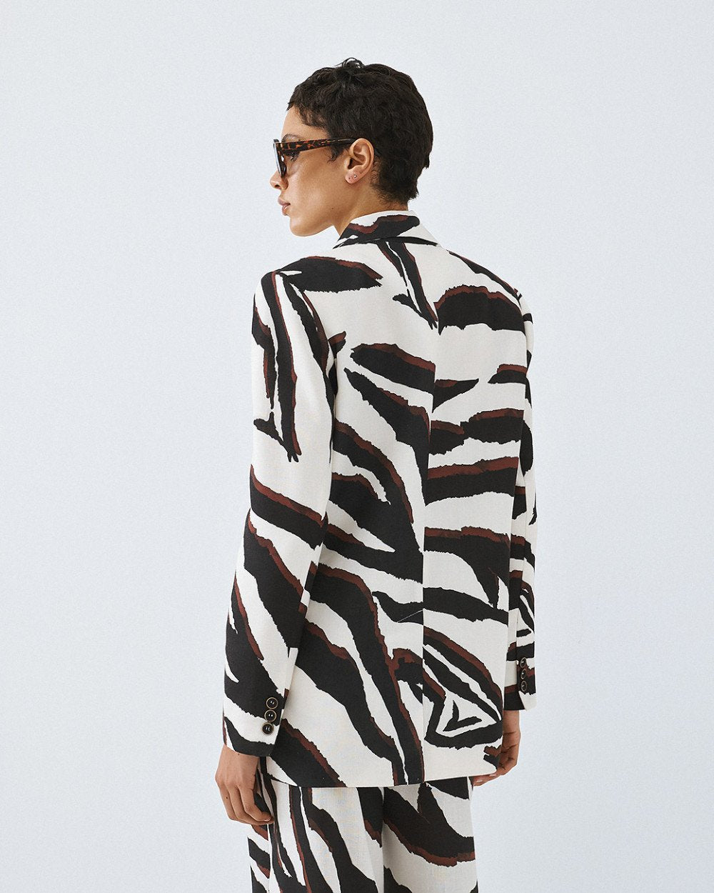 Access fashion 1009 Printed Oversized Blazer